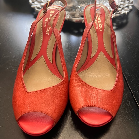Naturalizer Shoes - Naturalizer Women's Vibrant Red Peep Toe Heels